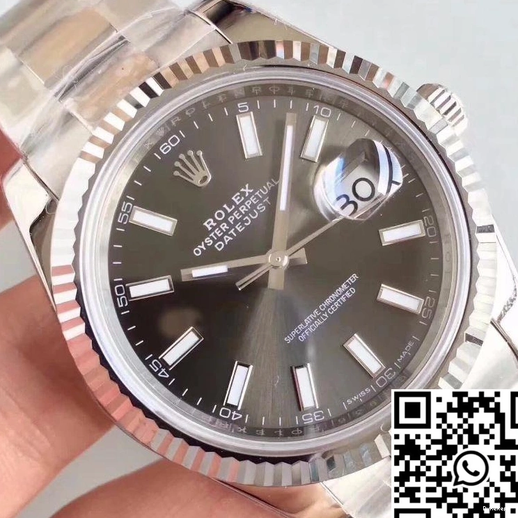 Grey Rolex II Dial Datejust EW Factory M126334-0014 1013
